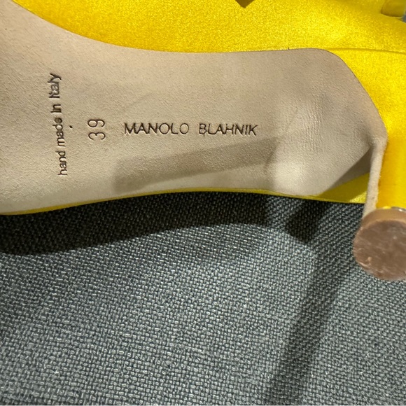 Manolo Blahnik Hangisi Satin Heels - Picture 6 of 9